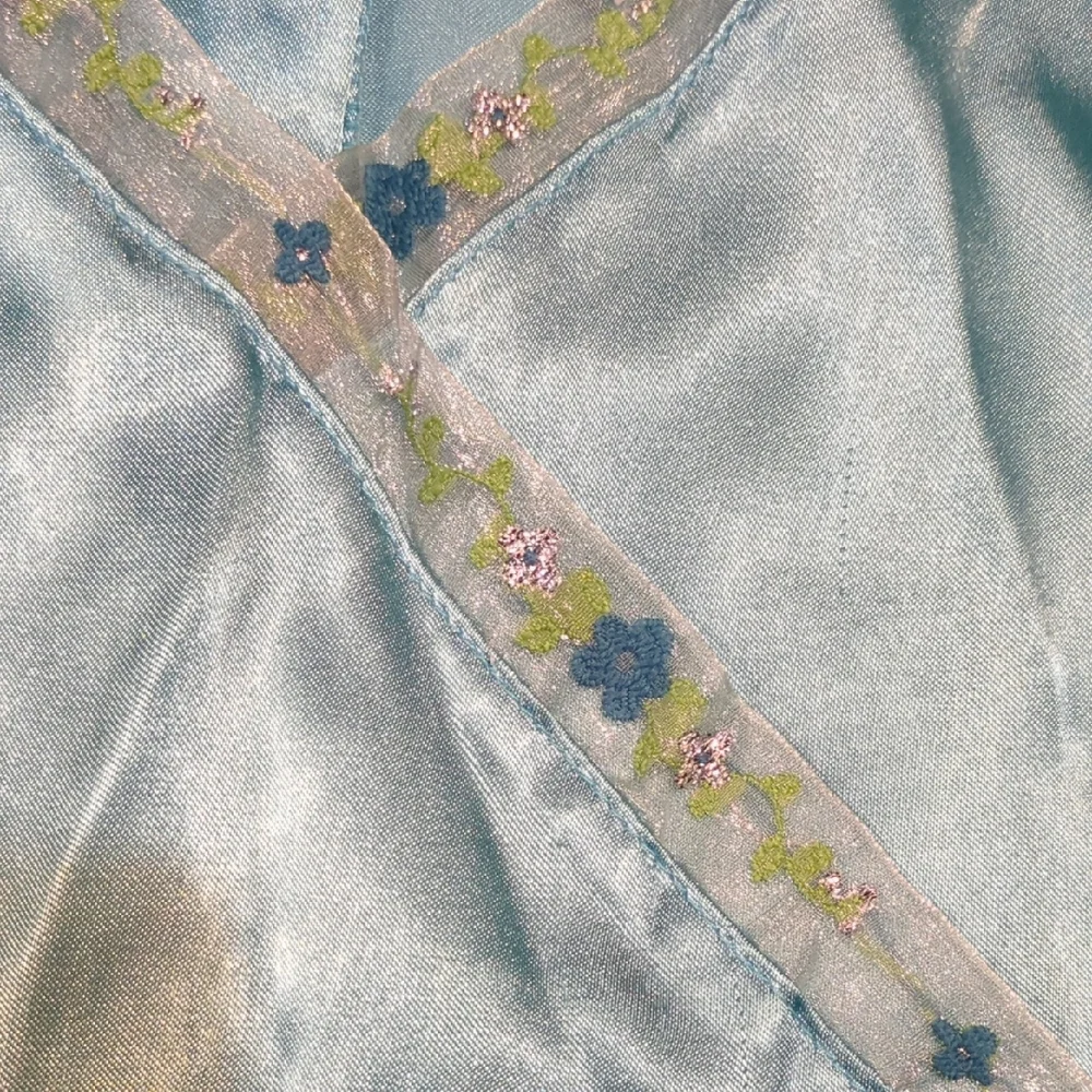 Charming Aqua Sleeveless Kids Top - Picture 3 of 5